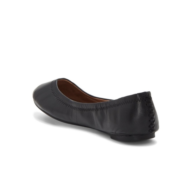 Lucky Brand Emmie Ballet Leather Flats Color Black in size 7.5 - Picture 3 of 12